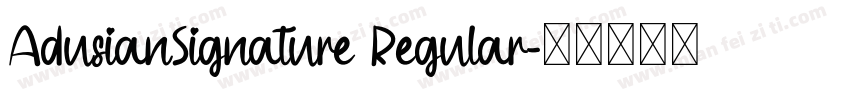 AdusianSignature Regular字体转换